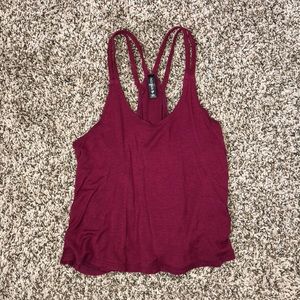 maroon flowy tank top